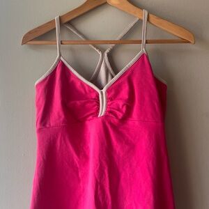 Patagonia Fuchsia Tank Top with Cream Straps
